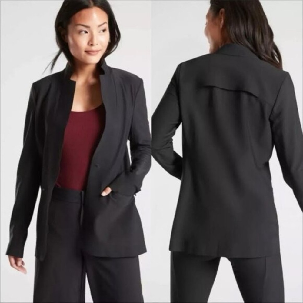 Athleta Interstellar Black Women's Blazer Jacket Small Tall